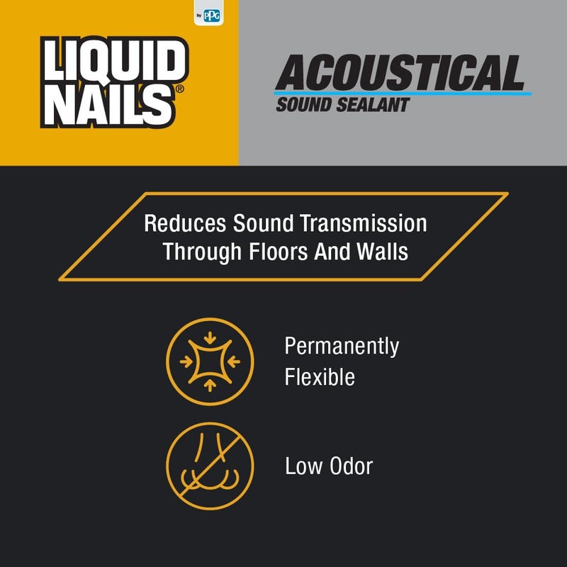 Liquid Nails Acoustical 28 oz. White Interior Sound Reducing Sealant - Image 1